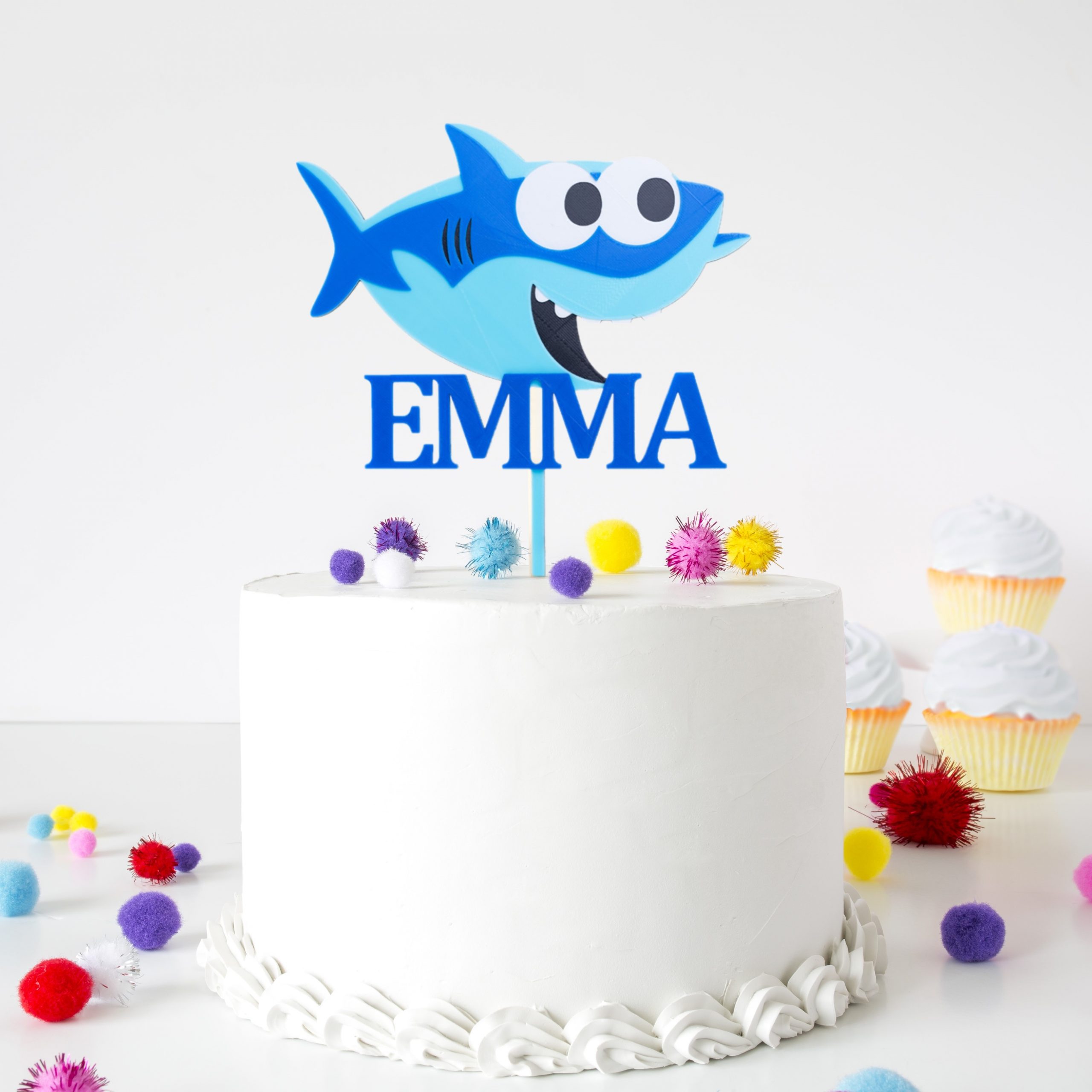 Baby Shark Customized Birthday Cake Topper 3d Wade Creations