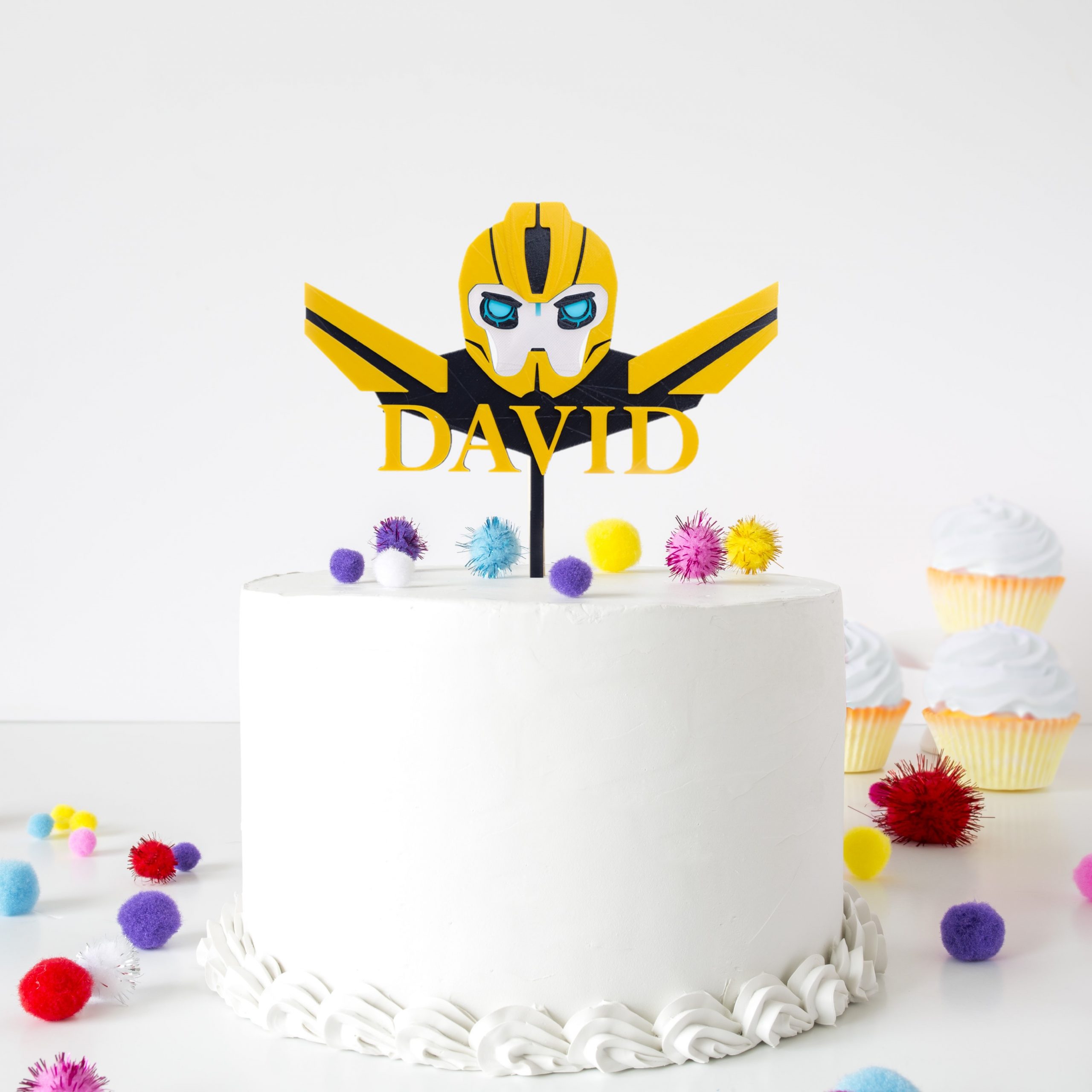 Cartoon Bumblebee transformer cake topper | Come find me on … | Flickr
