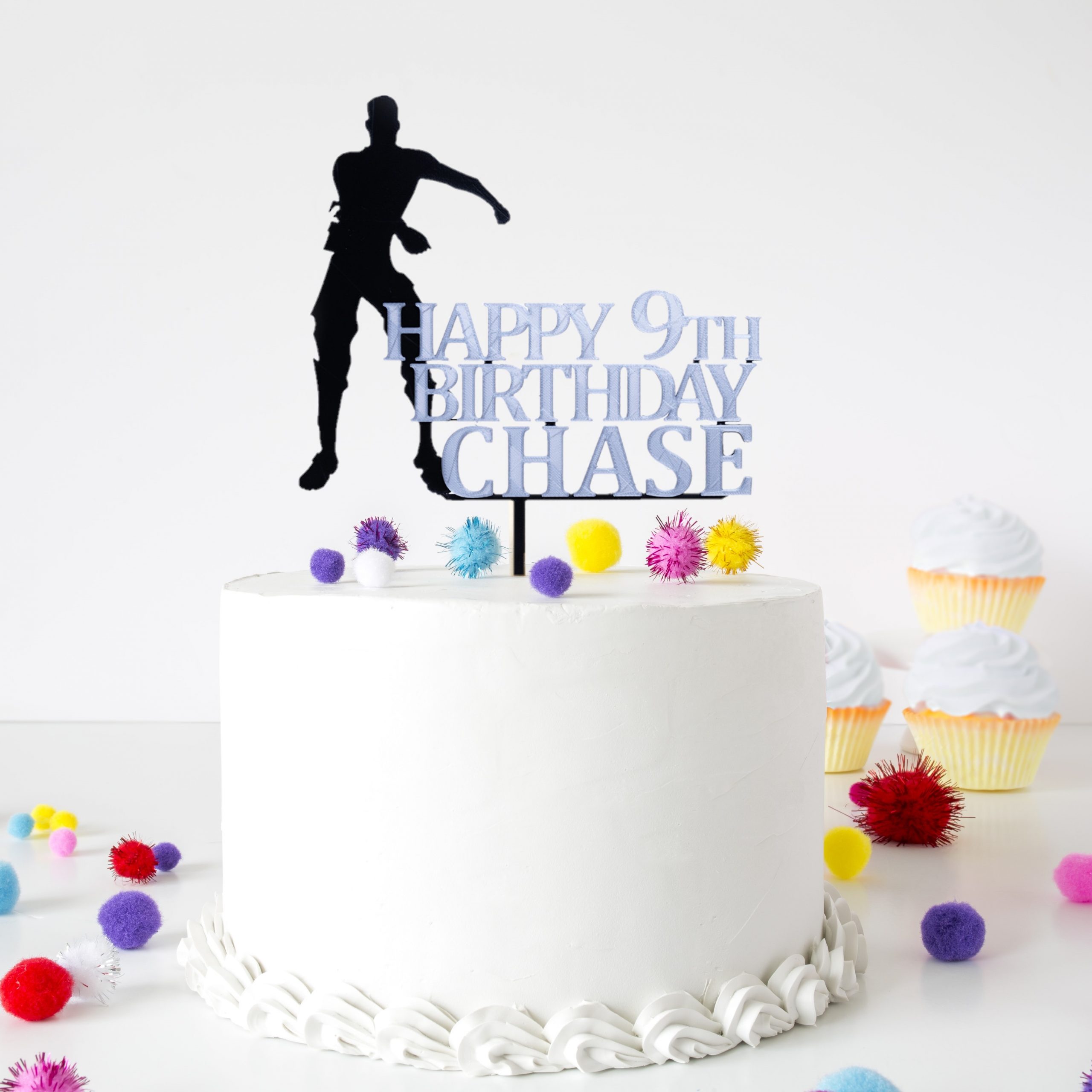 Personalised Fortnite cake topper 3D with Name