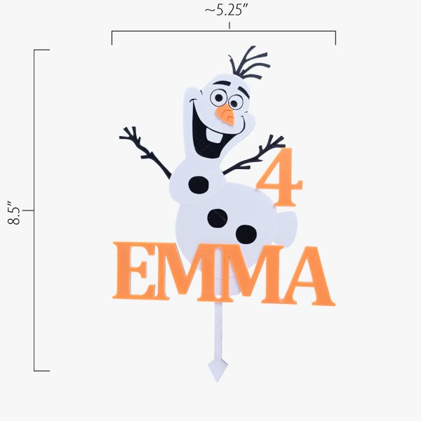 frozen olaf personalized birthday cake topper 3d wade creations