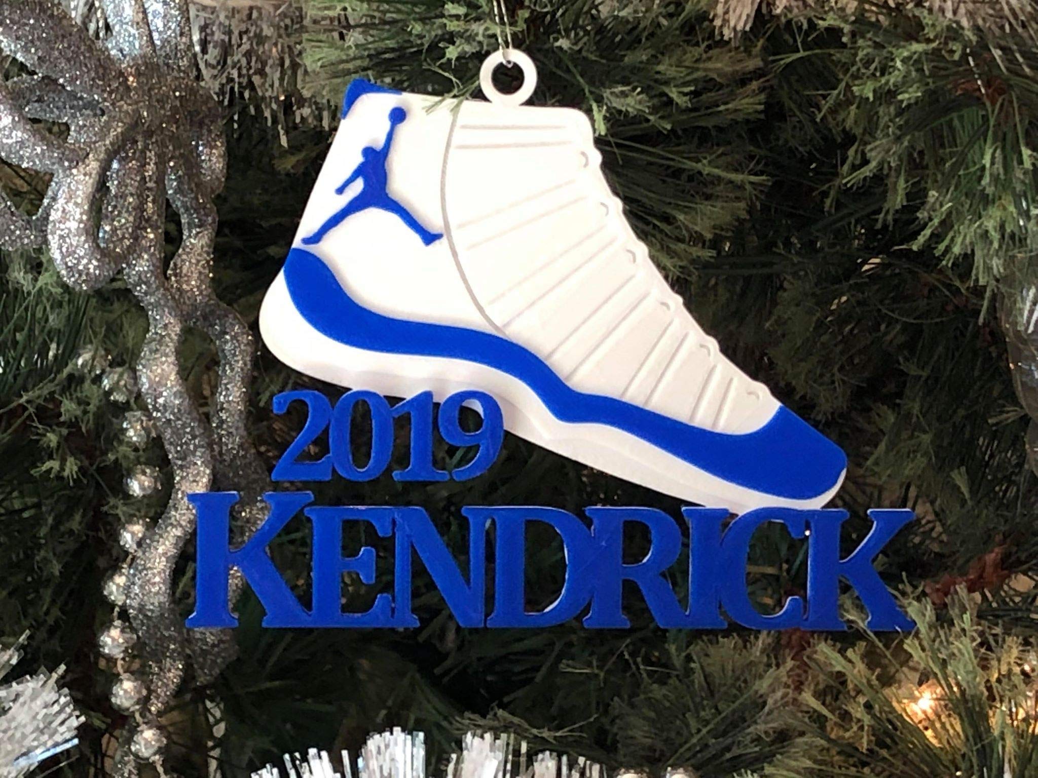 Personalized Basketball Star with Sneakers Christmas Ornament