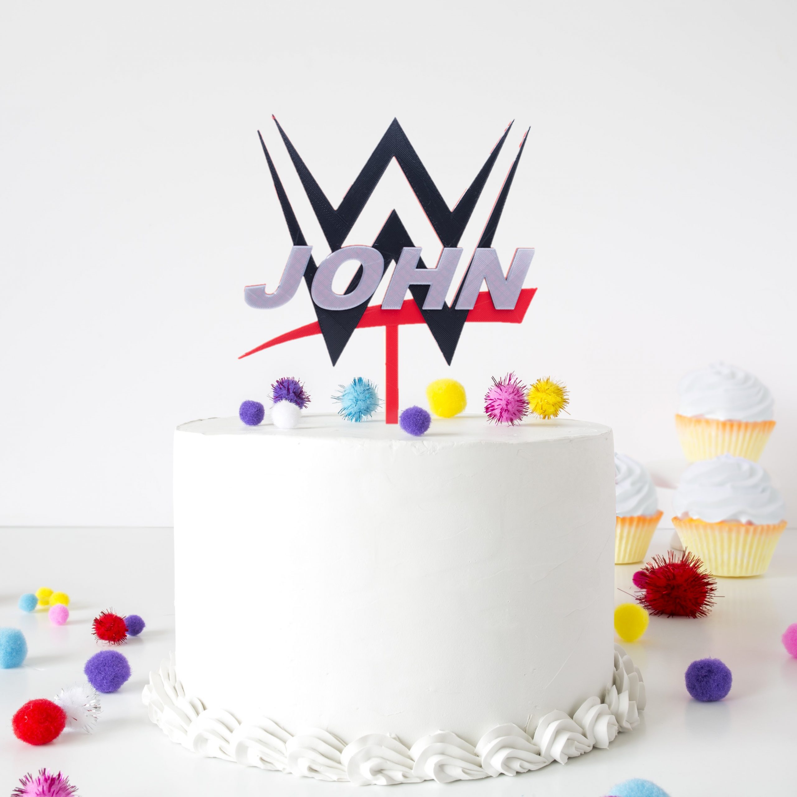 Wwe Wrestling Personalized Birthday Cake Topper 3d Wade Creations
