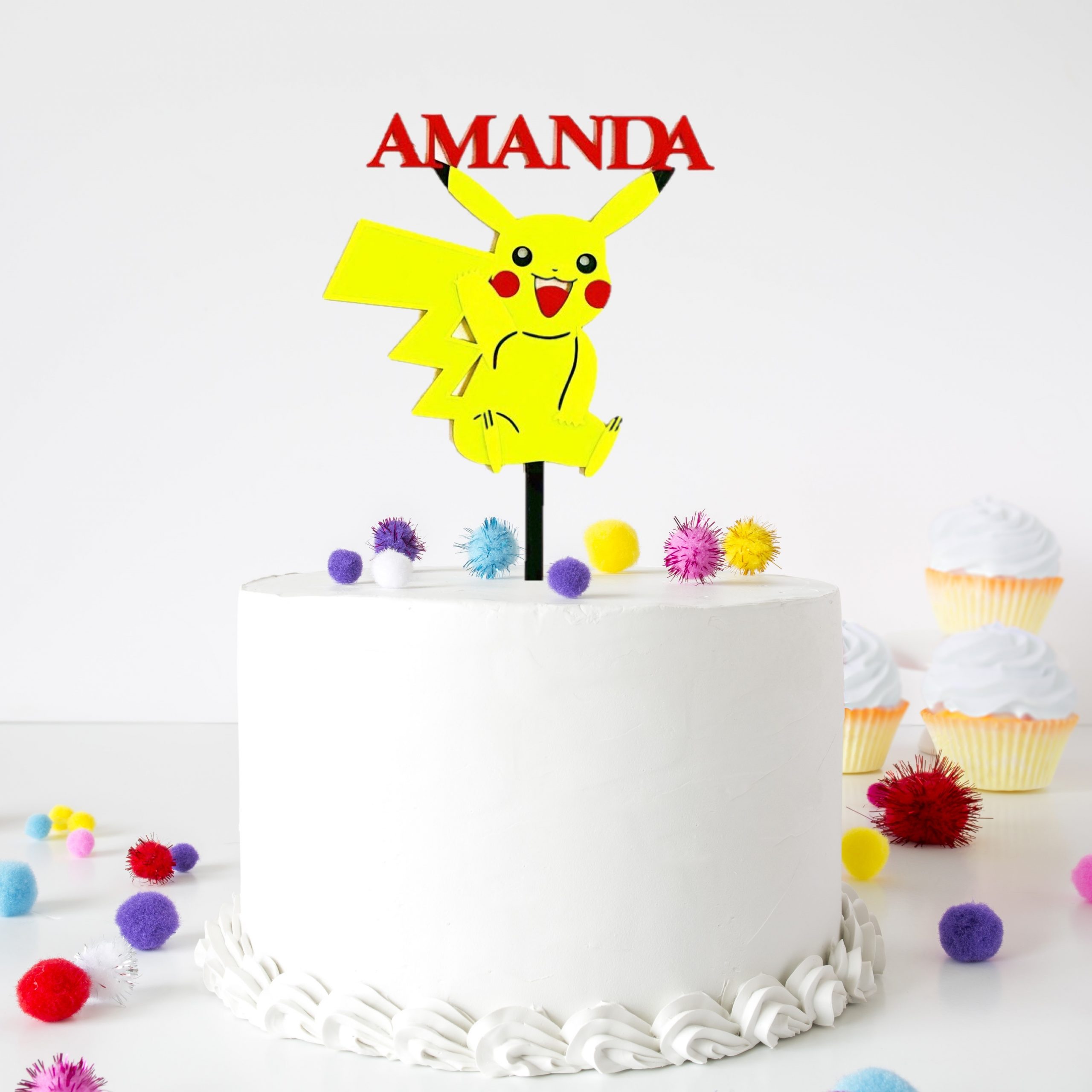Pokemon, Pikachu and Others Etc Birthday Cake Topper Display unofficial 