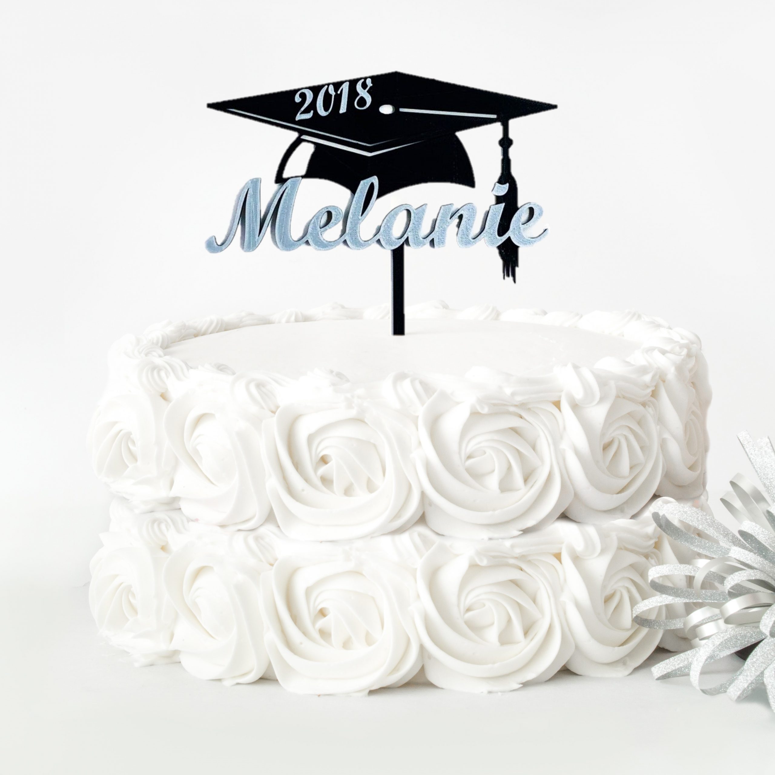 Graduation Cap Personalized Cake Topper 3D Wade Creations